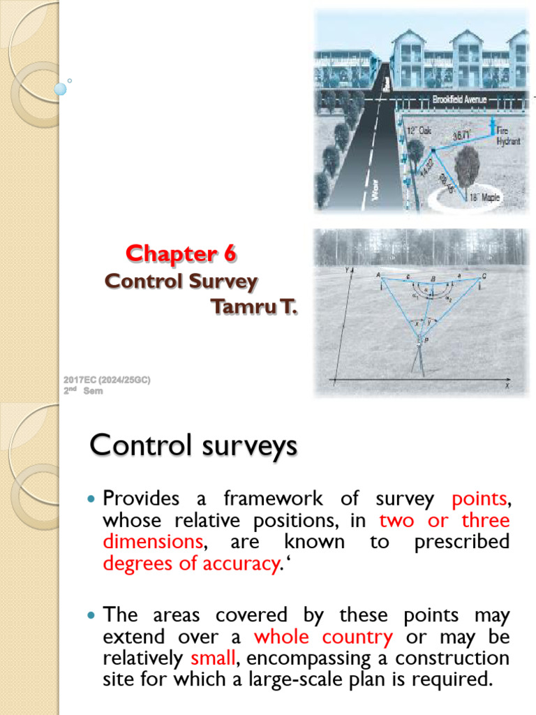 Chapter 6 Control Survey | PDF | Surveying | Angle