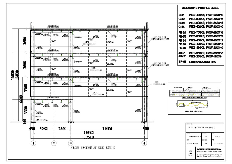 11. Cross Section at Grid Line e | PDF