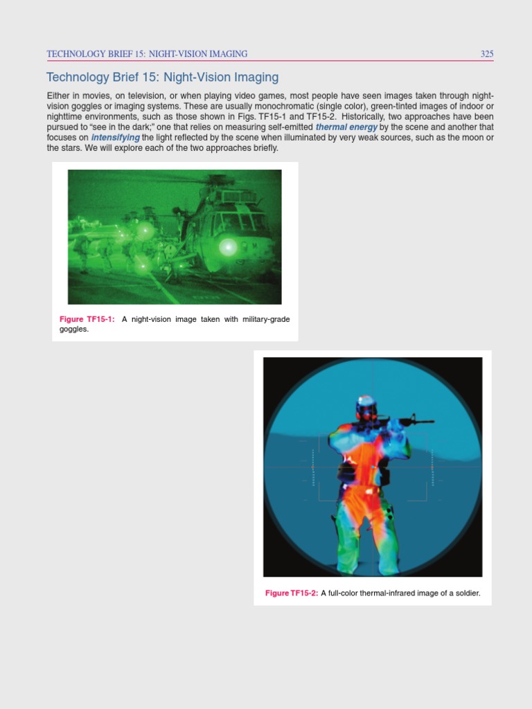 Technology Brief 15: Night-Vision Imaging: Thermal Energy Intensifying ...