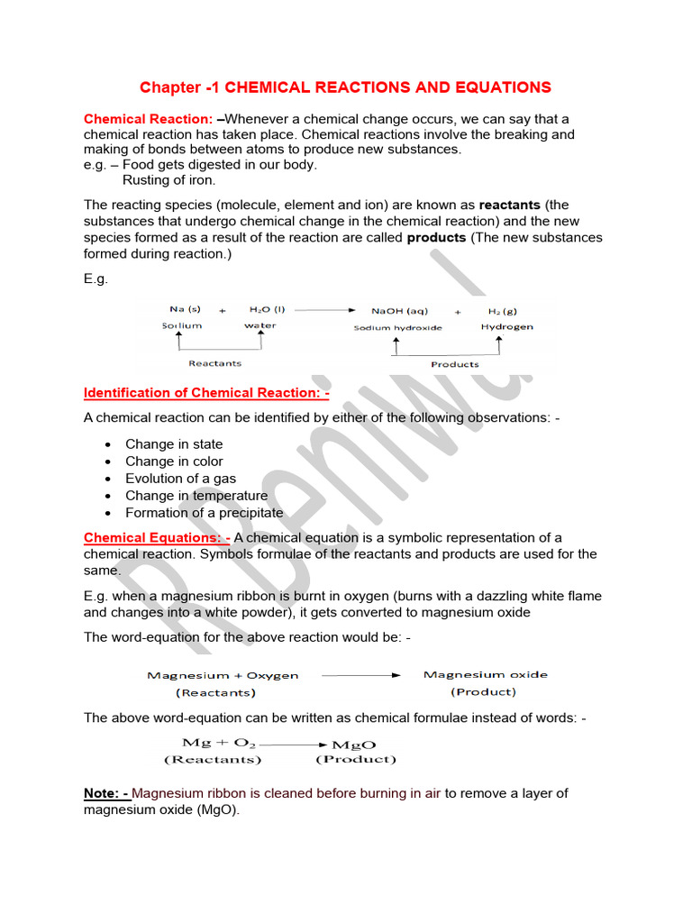 Chemical Reactions and Equations Explained | PDF | Sodium Carbonate ...