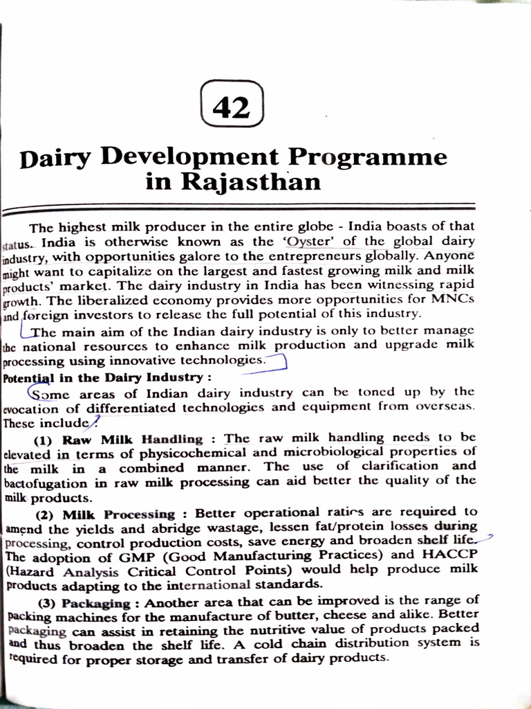 Dairy Development in Rajasthan: Overview | PDF | Milk | Dairy
