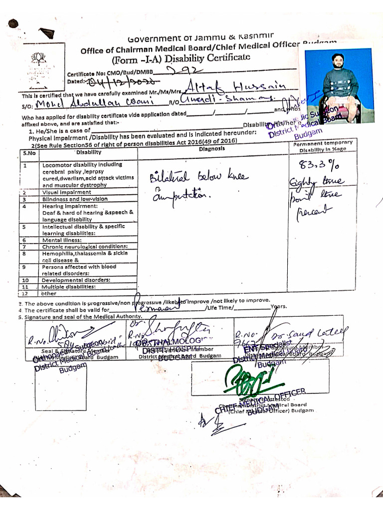 Altaf Disability | PDF