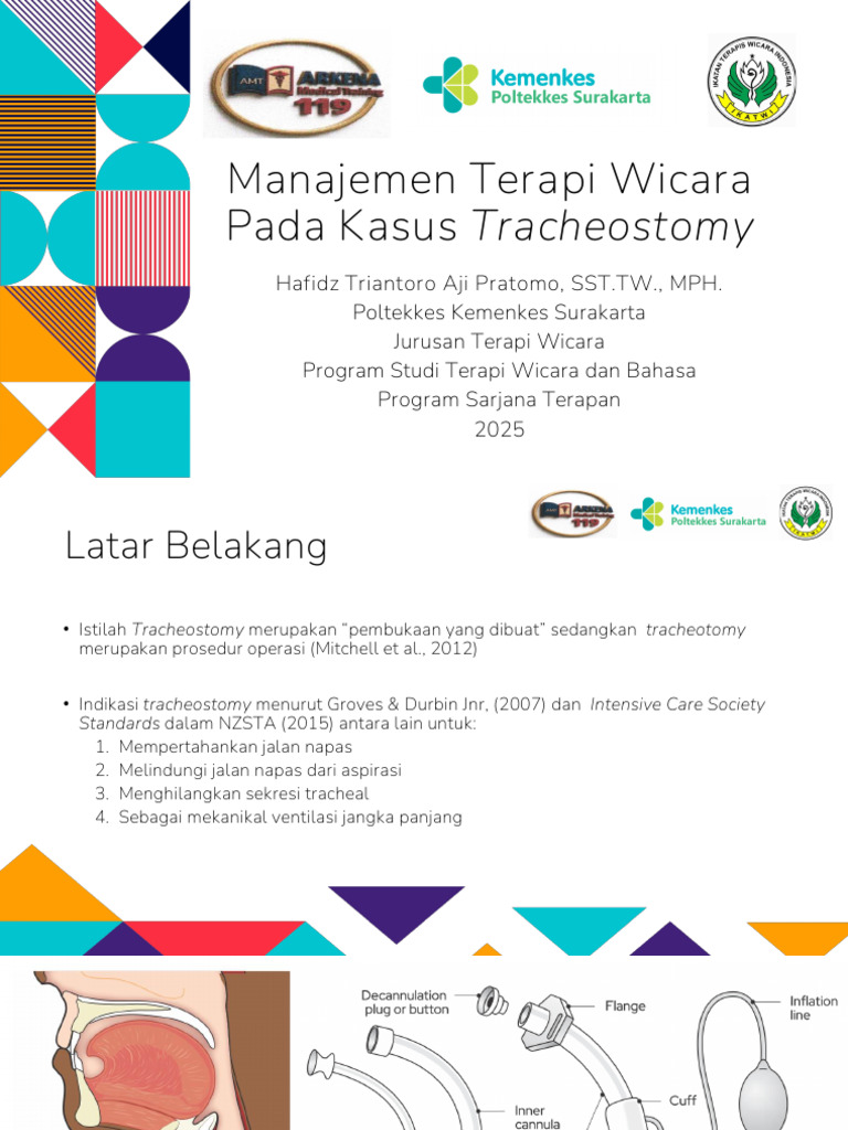Manajemen Terapi Wicara Tracheostomy | PDF