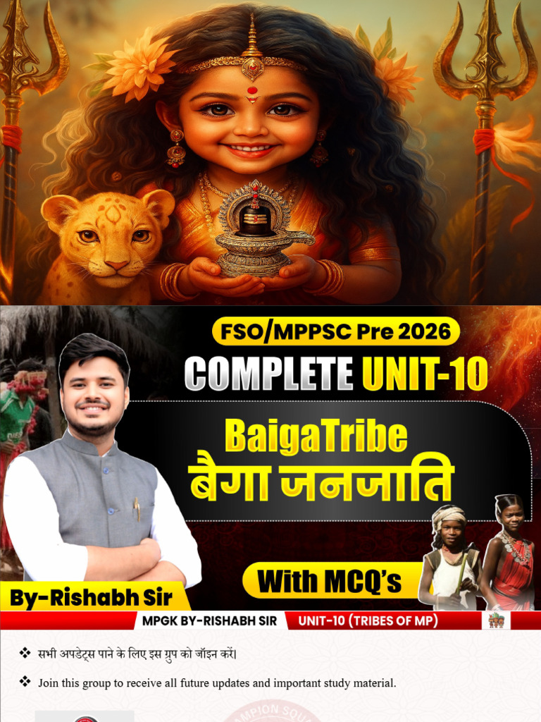 Baiga Tribe(UNIT 10) by Rishabh Sir-2 | PDF
