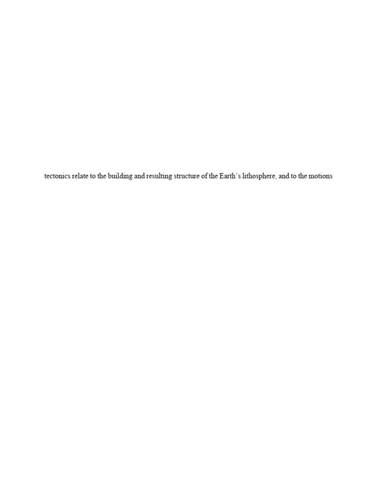 Structural Geology and Tectonic Raw | PDF | Tectonics | Plate Tectonics