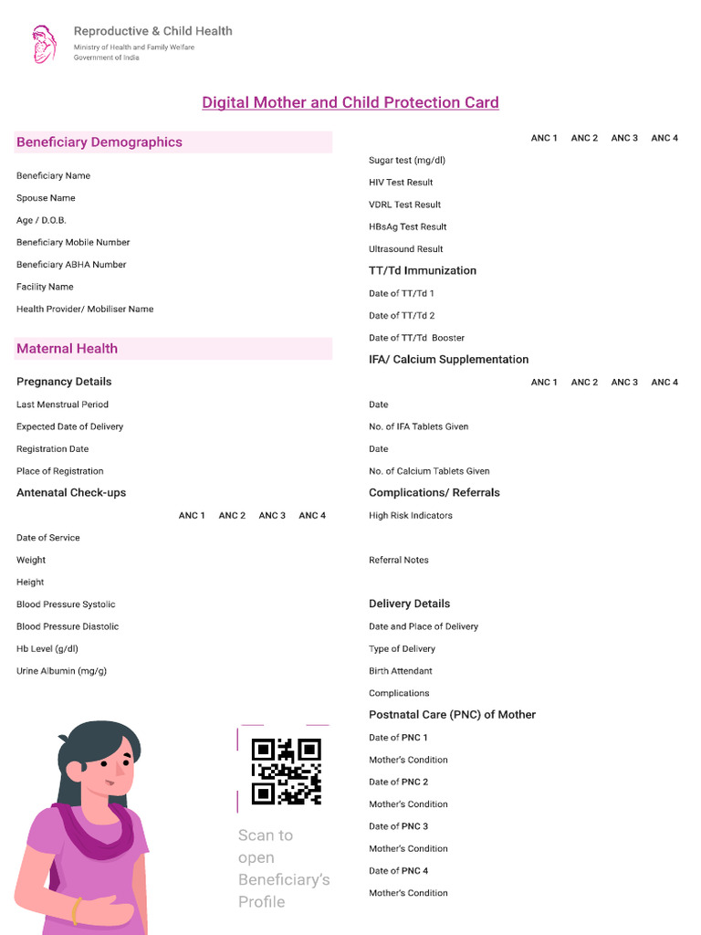 Digital Mother and Child Health Card | PDF | Public Health | Medical ...
