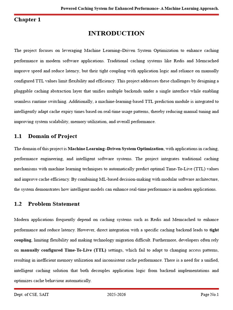Machine Learning Caching Optimization System | PDF | Machine Learning ...