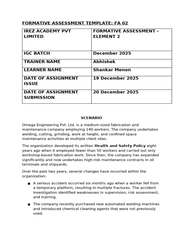 Health and Safety Policy Review Guide | PDF | Occupational Safety And ...