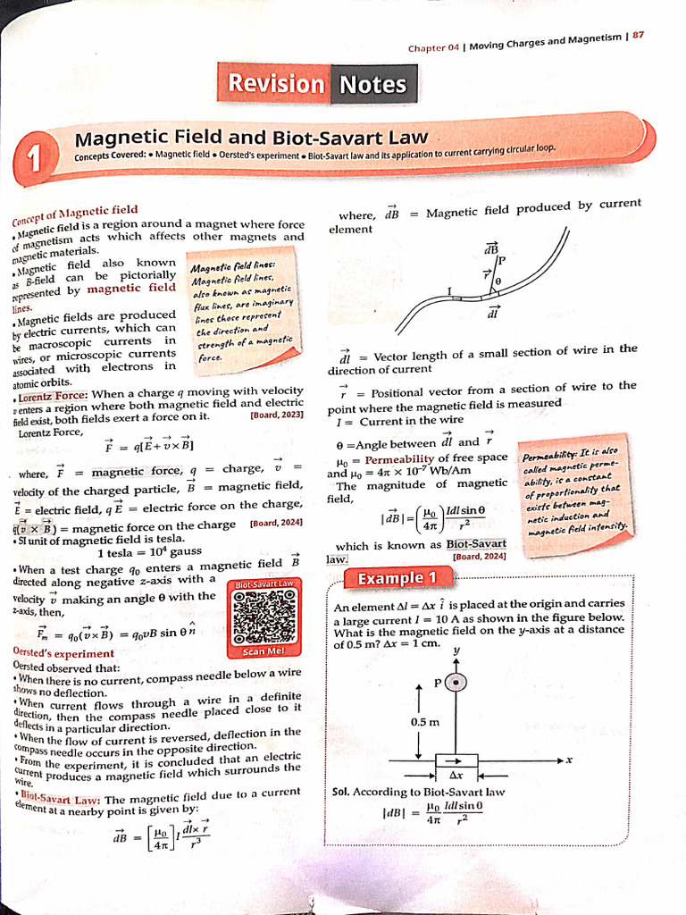 Class 12 Physics Chapter 4 Notes | PDF
