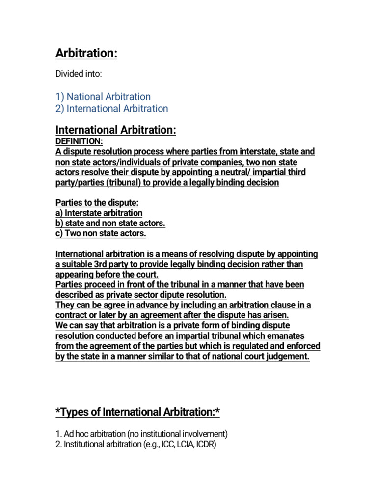 International Arbitration | PDF | Arbitration | Arbitral Tribunal