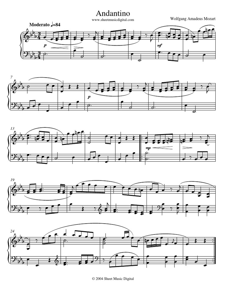 Andantino Mozart | PDF