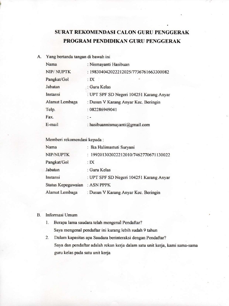 Surat Rekom | PDF