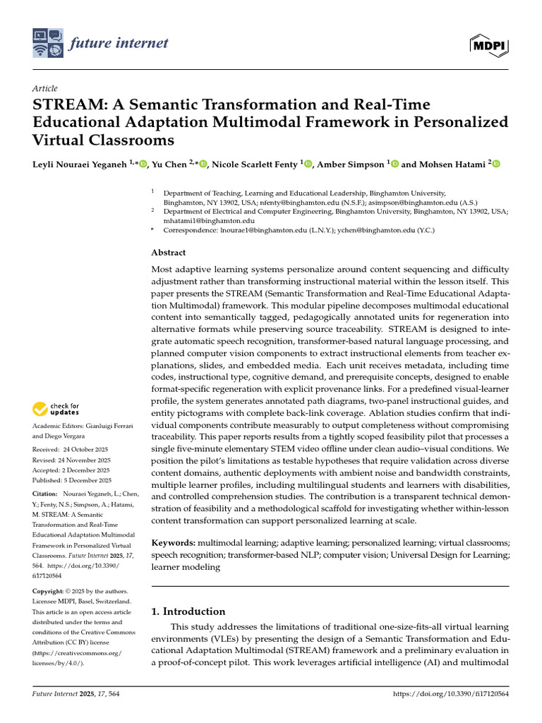 STREAM Framework for Personalized Learning | PDF | Learning Styles ...