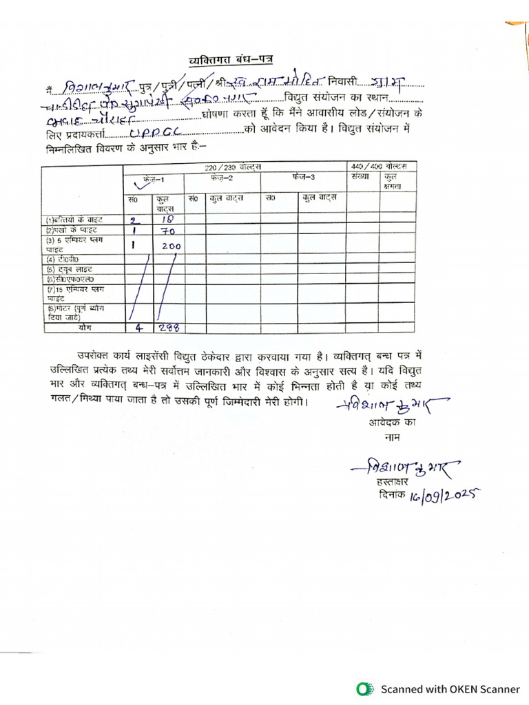 Vishal BL Form | PDF