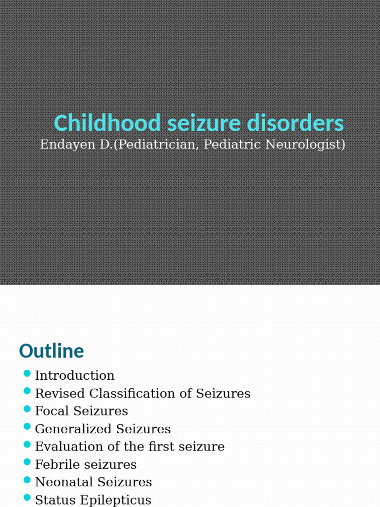 Understanding Childhood Seizure Disorders | PDF | Epilepsy | Episodic ...
