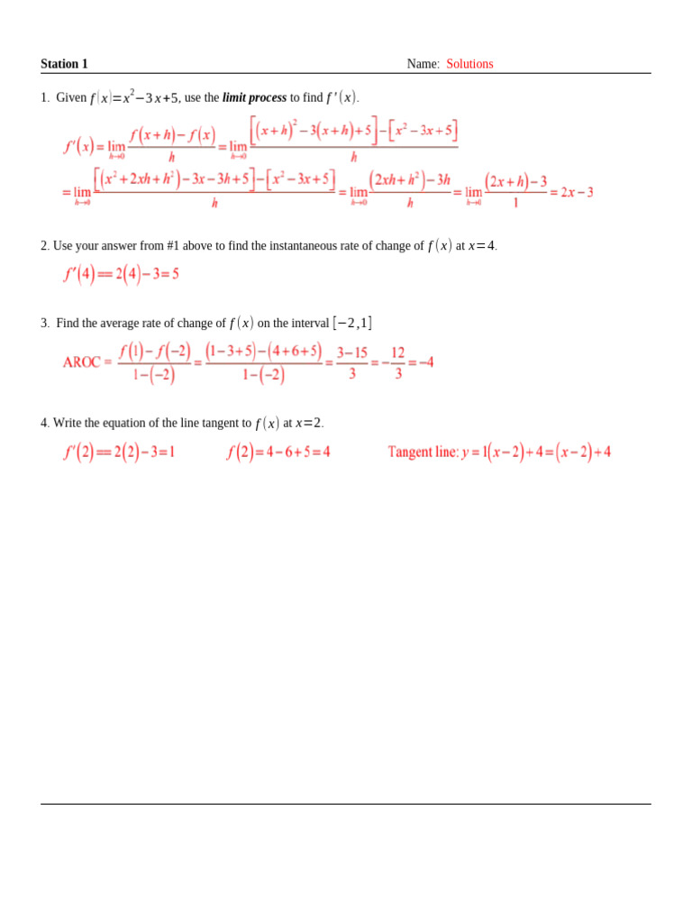 Calculus: Derivatives and Rates of Change | PDF | Derivative ...