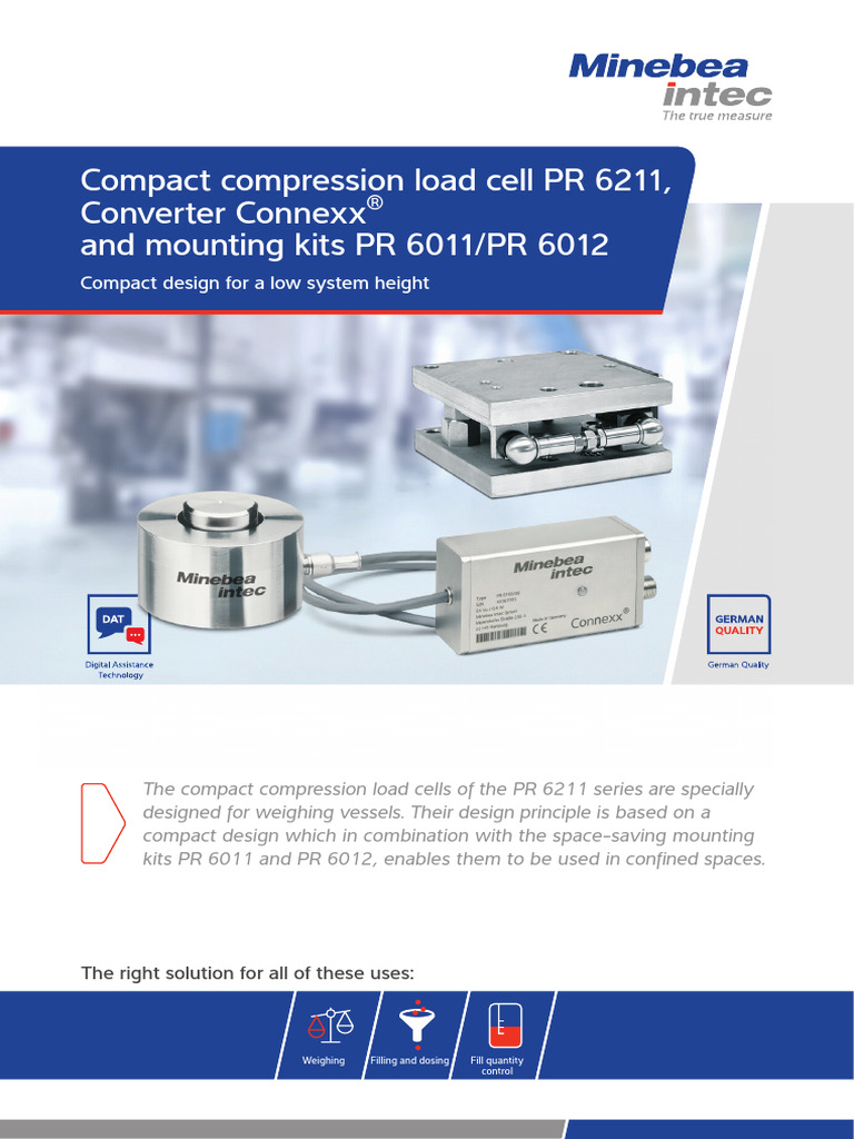 Compact Compression Load Cell PR 6211 | PDF | Mechanics | Physical ...