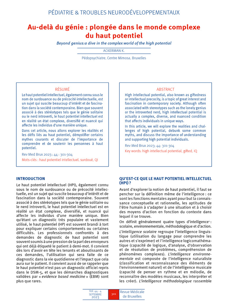 Comprendre le Haut Potentiel Intellectuel | PDF | Surdoué | Intelligence