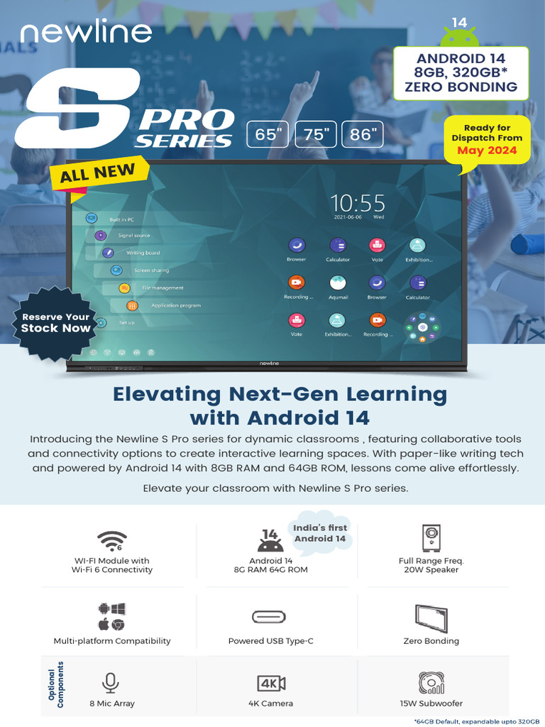 Newline S Pro: Android 14 Classroom Display | PDF | Liquid Crystal ...