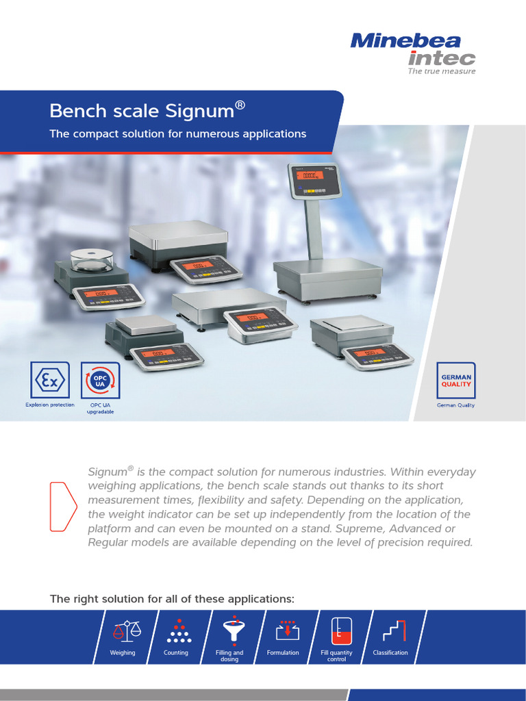 Signum® Bench Scale Specifications | PDF | Power Supply | Computer Keyboard