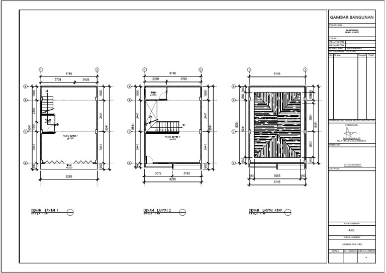 Ruko 1 Unit di Palembang: Detail Arsitektur | PDF