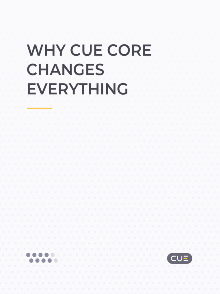 Cue Core: All-in-One Home Controller | PDF