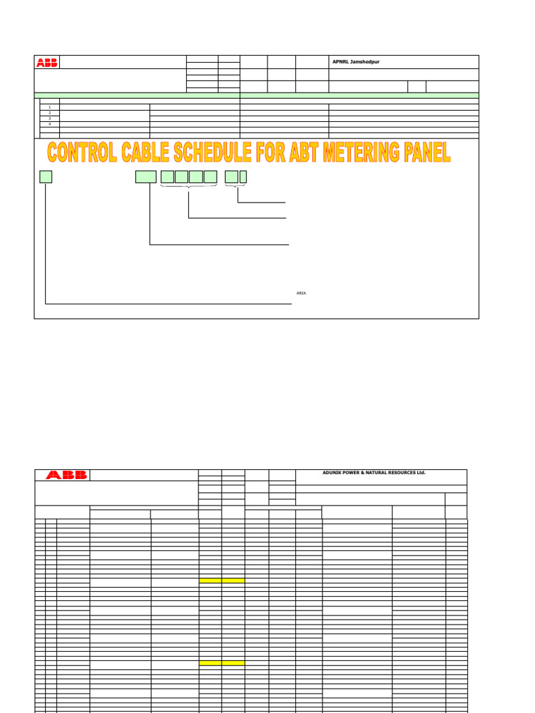 ABT Meter Cable Schedule R0 DT 28.03.13 | PDF | Sports Car Racing ...