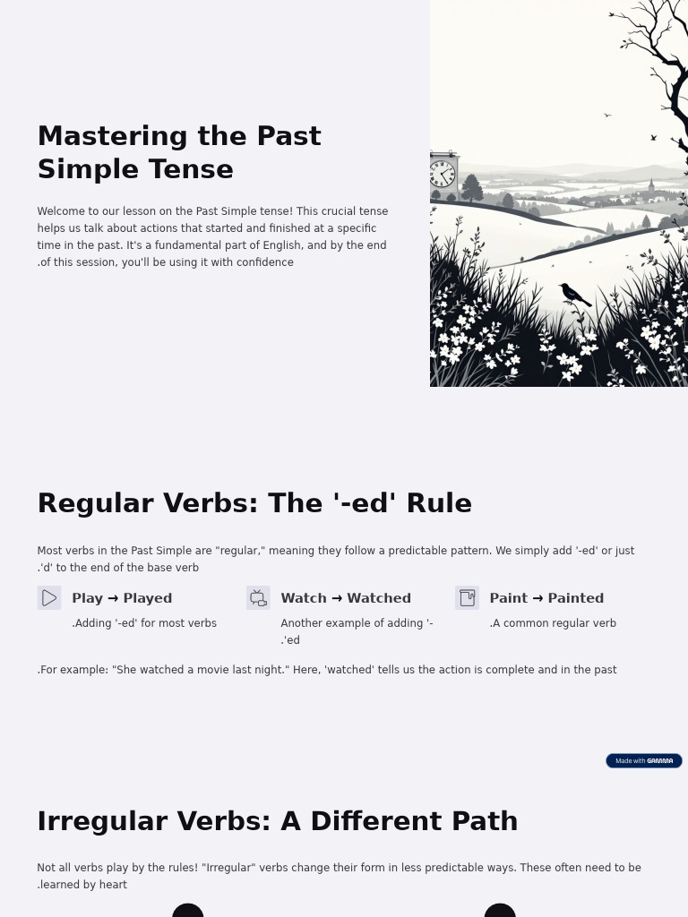 Past Simple Tense Explained | PDF | Subject (Grammar) | Linguistics