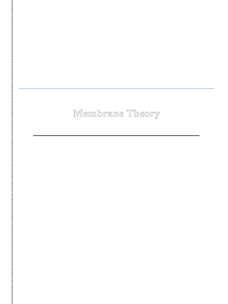 Membrane Theory of Shells and Plates | PDF | Sphere | Stress (Mechanics)