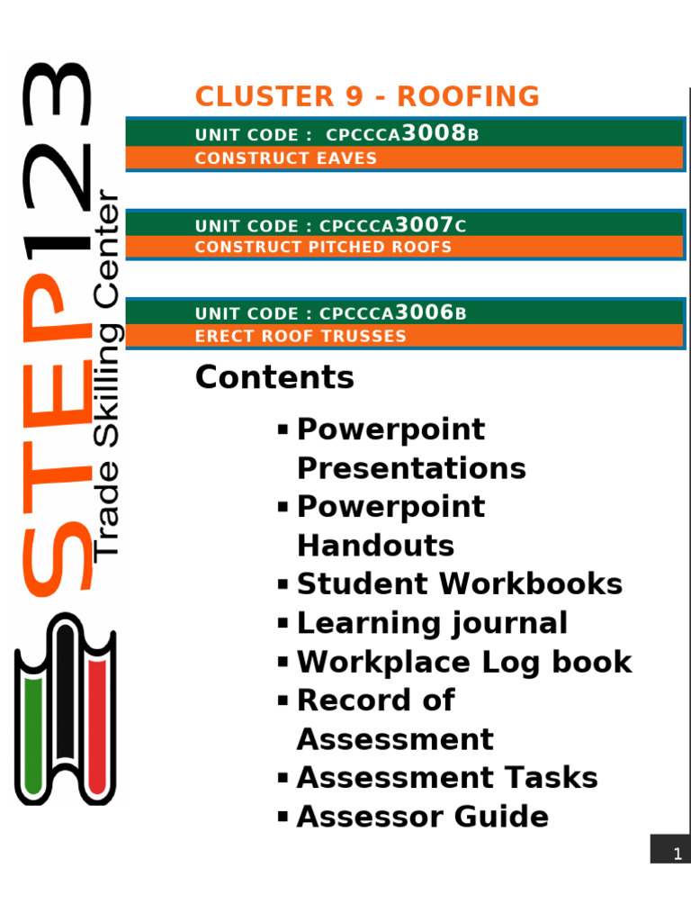Roofing Construction Training Materials | PDF