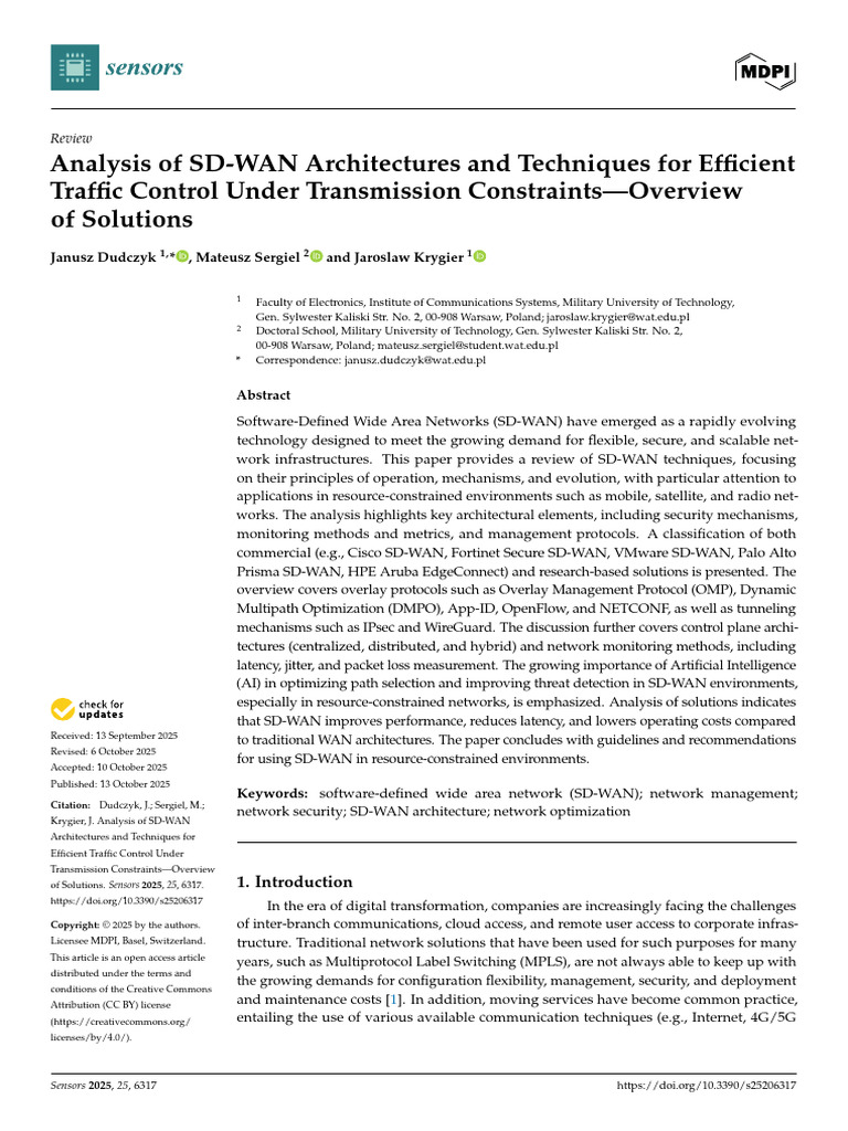 SD-WAN Techniques for Traffic Control | PDF | Computer Network ...
