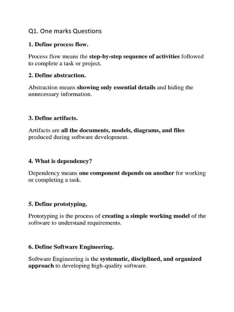 SE New Question Ans | PDF
