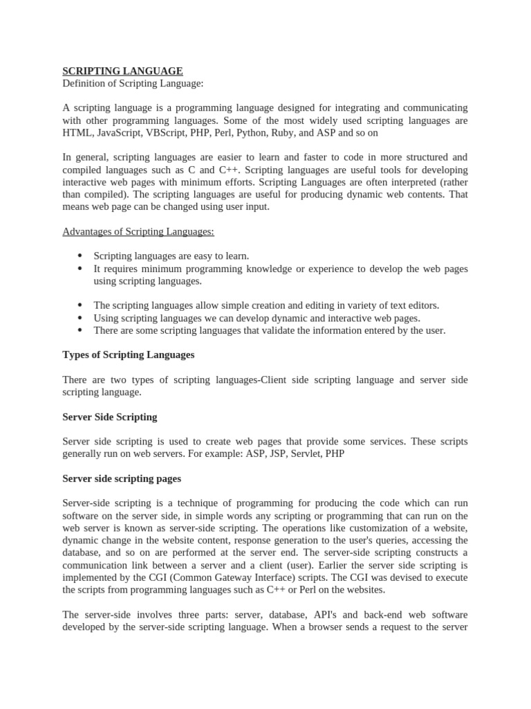 Understanding Scripting Languages | PDF | Dynamic Web Page | Scripting ...