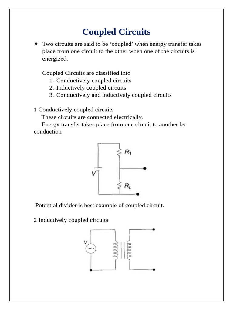 Understanding Coupled Circuits | PDF | Inductance | Inductor
