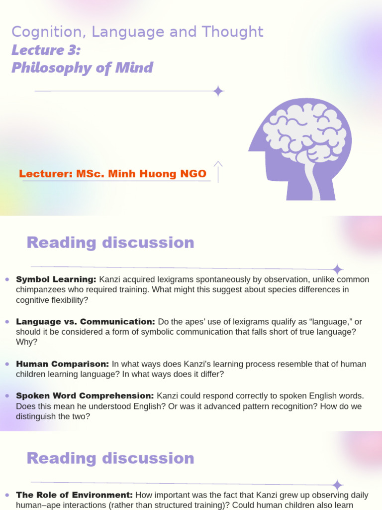 Ape Language and Human Cognition Insights | PDF | Philosophy Of Mind ...