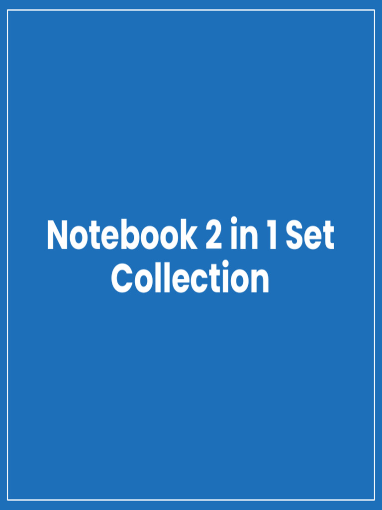Notebook 2 in 1 Set Collection | PDF
