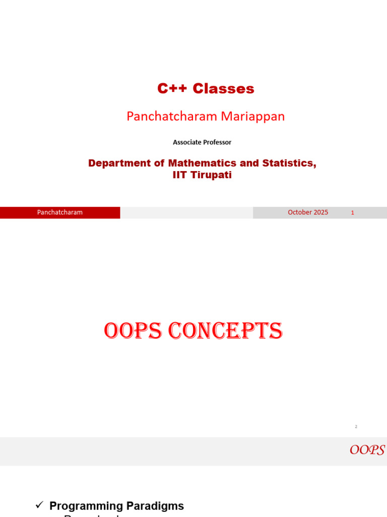 Understanding C++ OOP Concepts | PDF | Class (Computer Programming ...