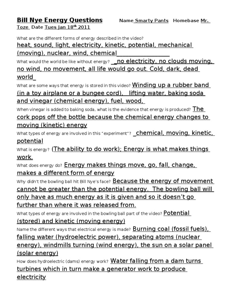 worksheet Bill Nye The Science Guy Video Worksheets bill nye energy video worksheet photos pigmu nuclear answers printable blog