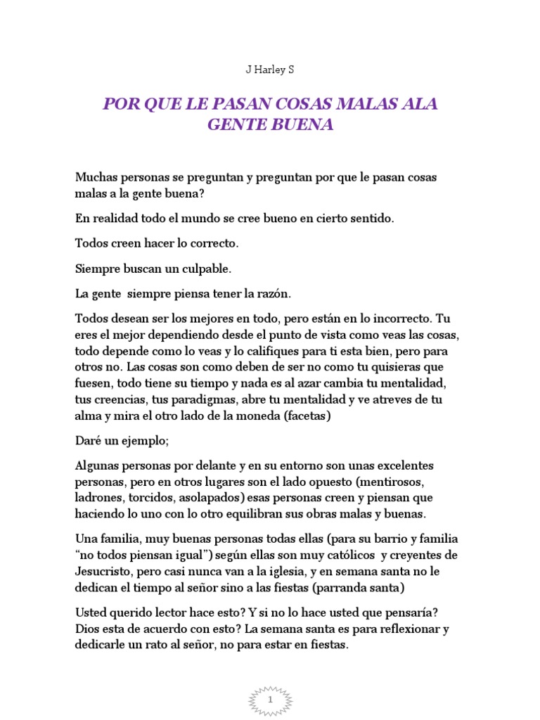 Por Que Le Pasan Cosas Malas Ala Gente Buena | PDF | Amor | Santo, image size:768x1024