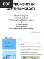 Essential Ophthalmology Instruments Guide | PDF | Ophthalmology | Human Eye