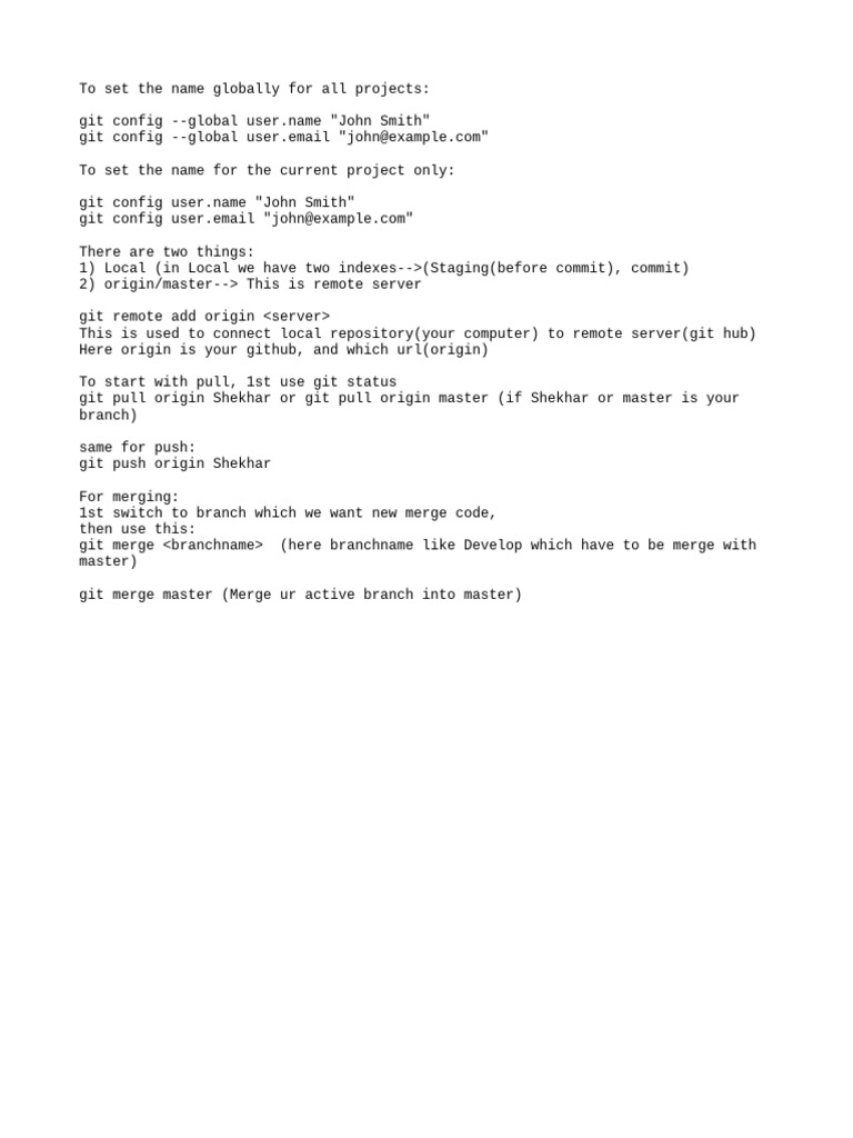 GitHub Commands | PDF