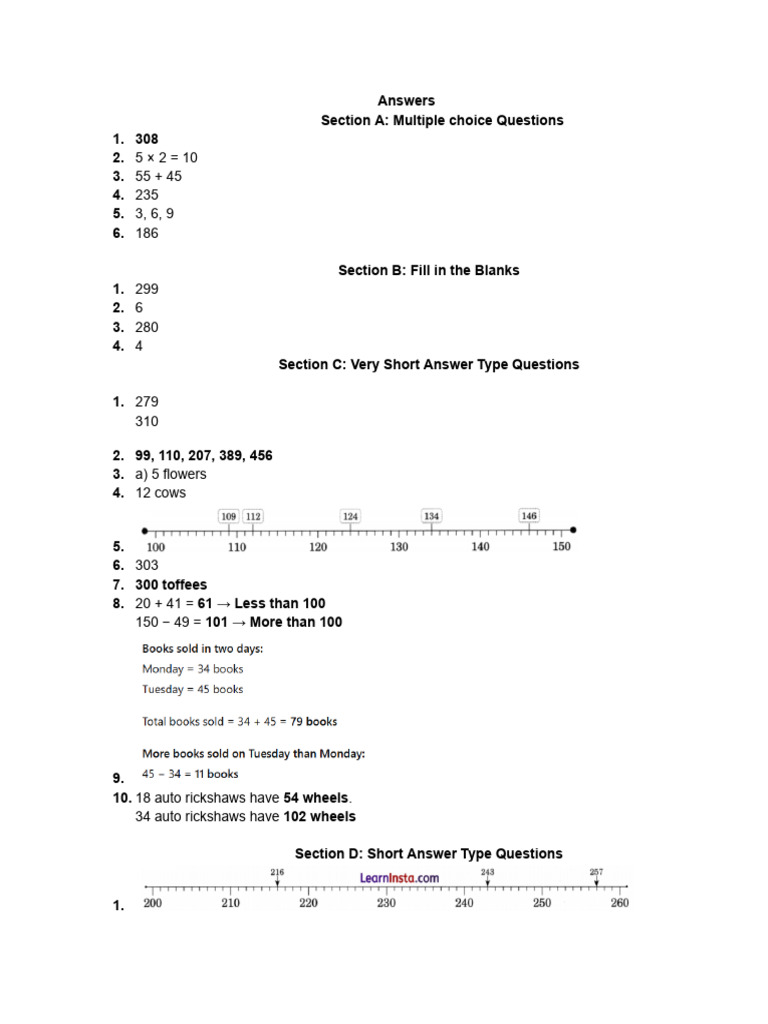 MATHS Learners Answer Sheet | PDF