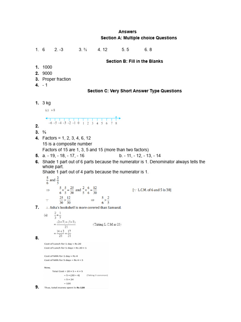 Math Answers and Solutions Guide | PDF