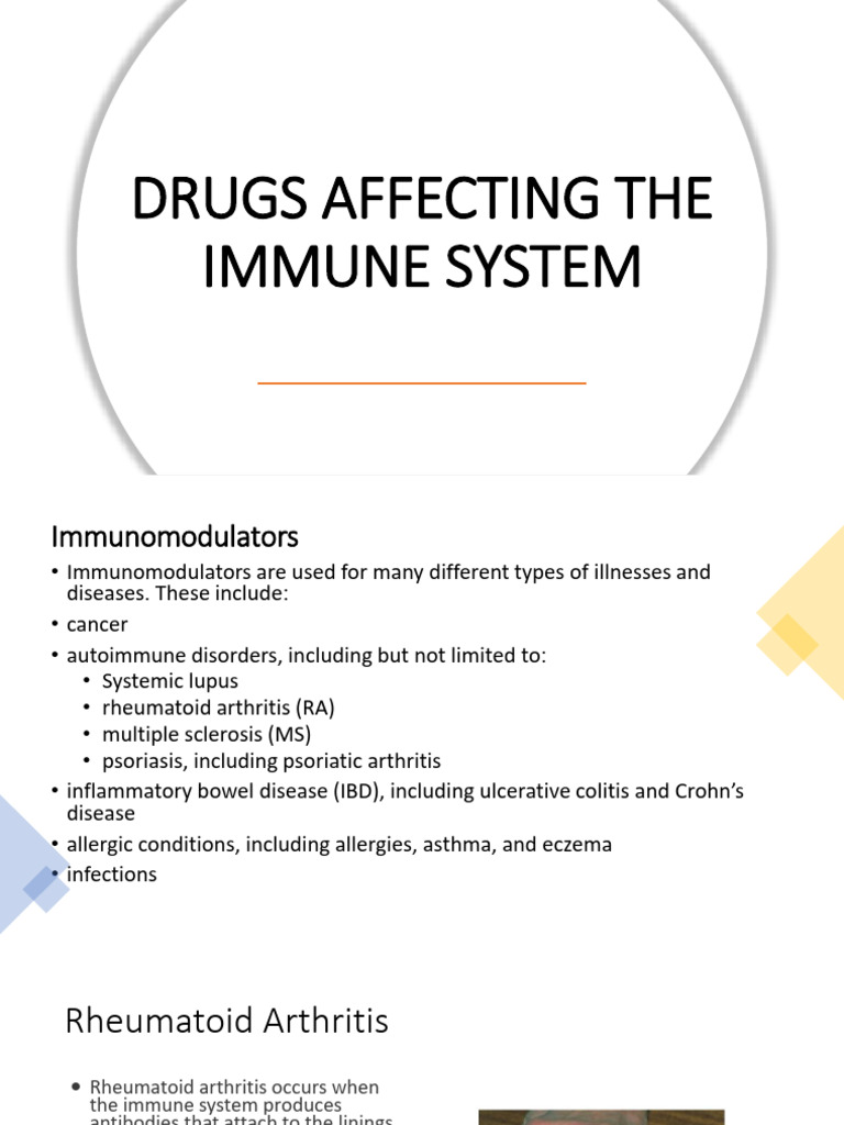 Immune System Drugs Overview | PDF | Transplant Rejection | Autoimmune ...