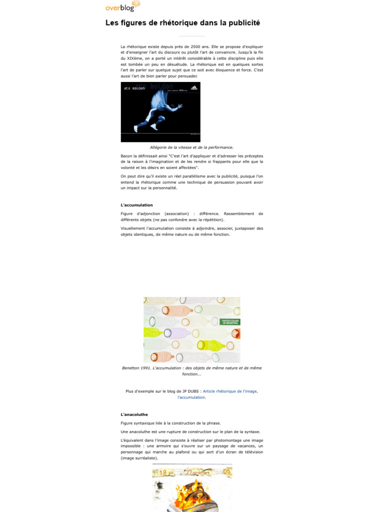 Figures de rhétorique en publicité | PDF | Métaphore | Rhétorique
