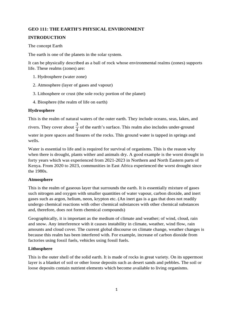 Understanding Earth's Physical Environment | PDF | Igneous Rock | Lava