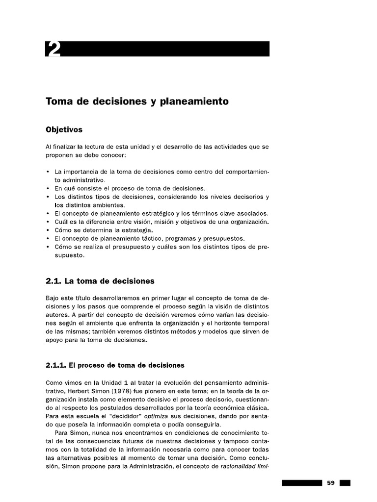 Cap 2 - Psto y Toma de Decisiones - Gilli | PDF