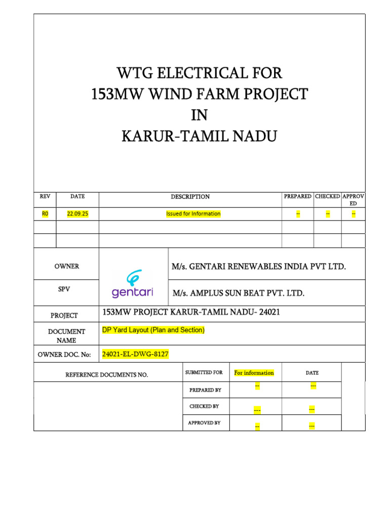 WTG Electrical Layout for 153MW Wind Farm | PDF | Manufactured Goods ...