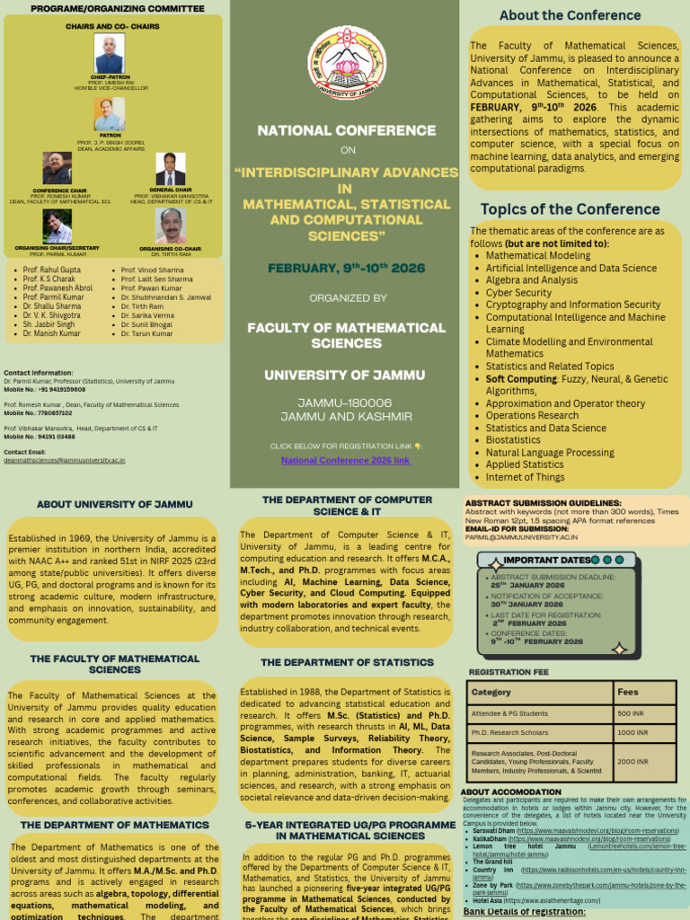 National Conference on Mathematical Sciences | PDF | Mathematics ...