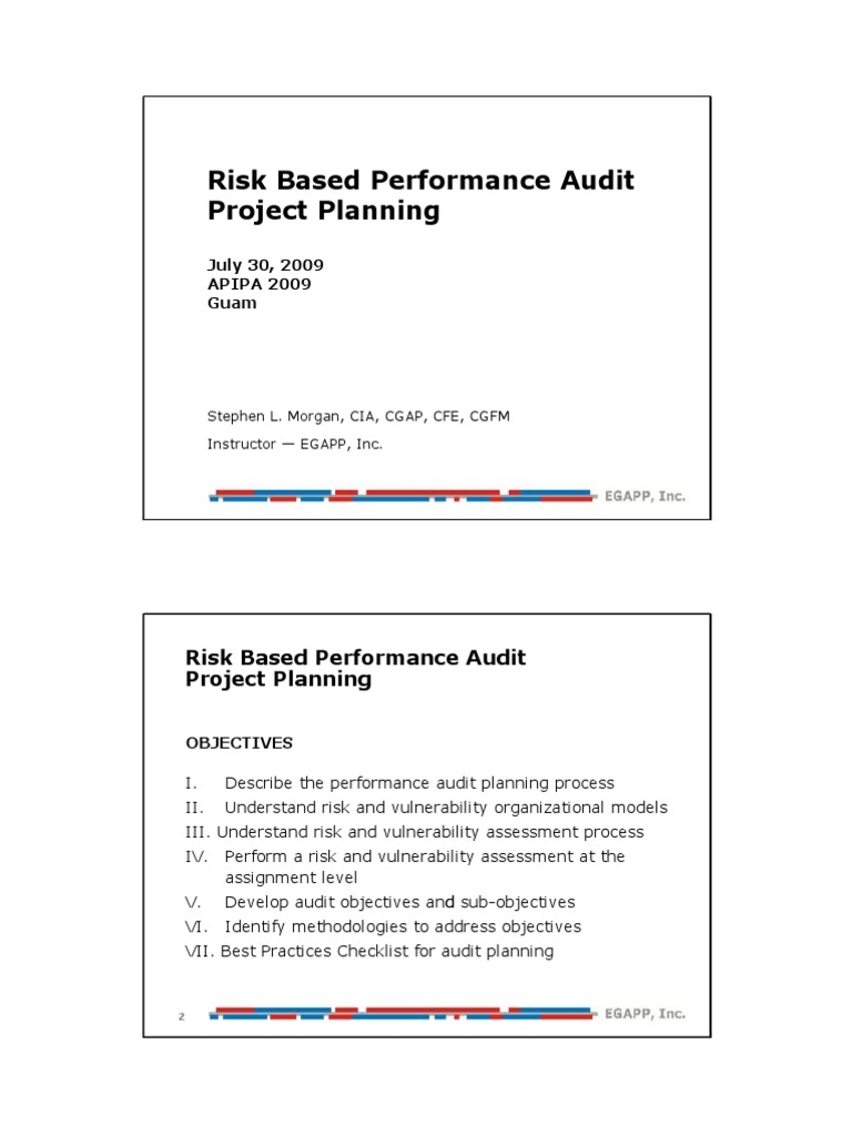 Risk-Based Performance Audit Guide | PDF | Business
